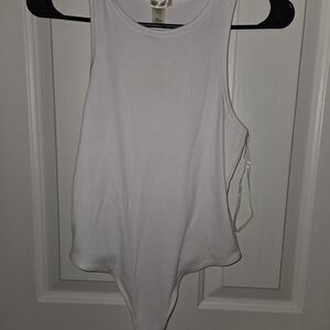 Bozzolo White Sleeveless Bodysuit